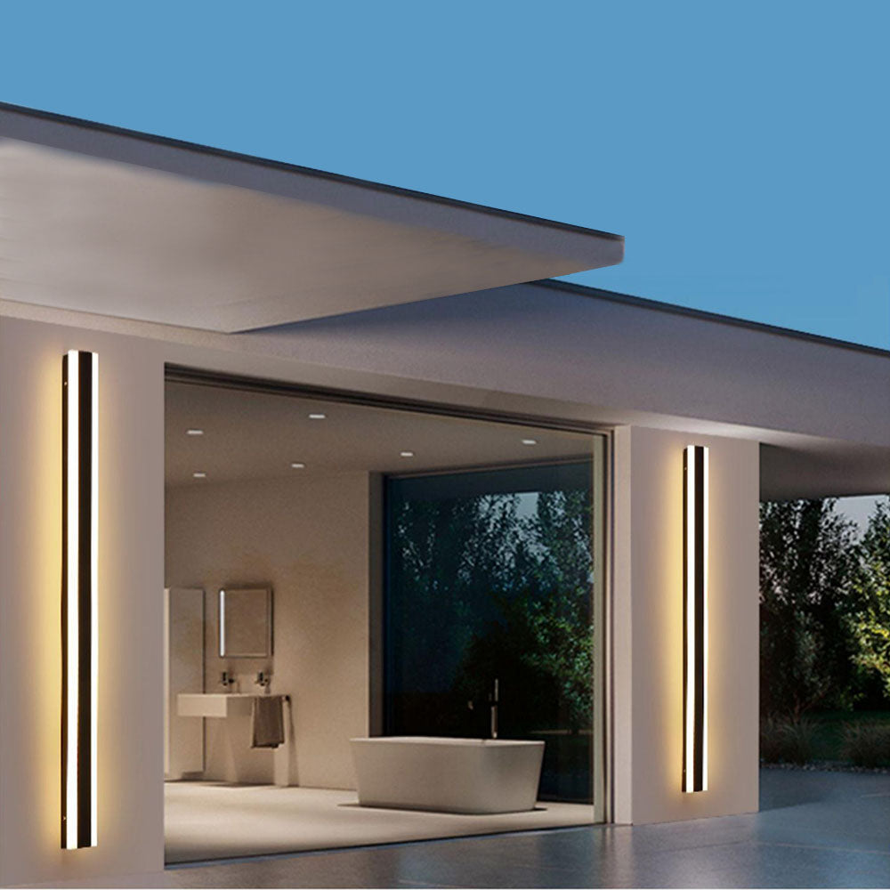 Applique murale extérieure linéaire Nexa – LED symétrique à tablette, étanche IP65