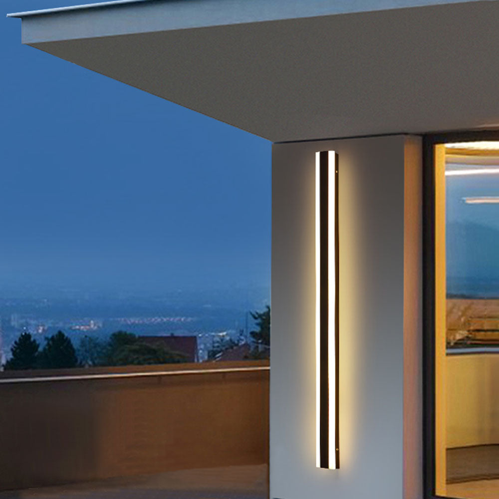 Applique murale extérieure linéaire Nexa – LED symétrique à tablette, étanche IP65