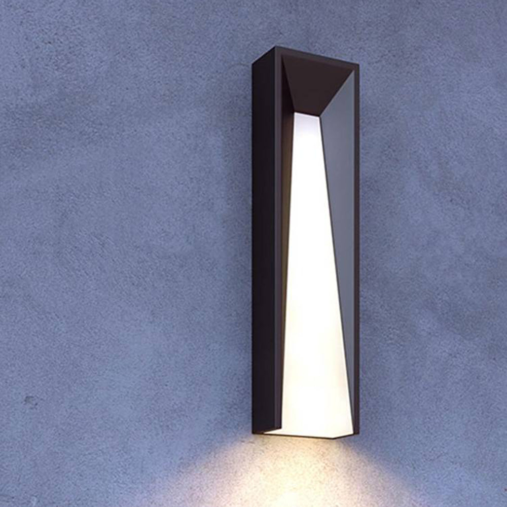 Applique murale extérieure longue en métal Ray – Noir / L 52 cm