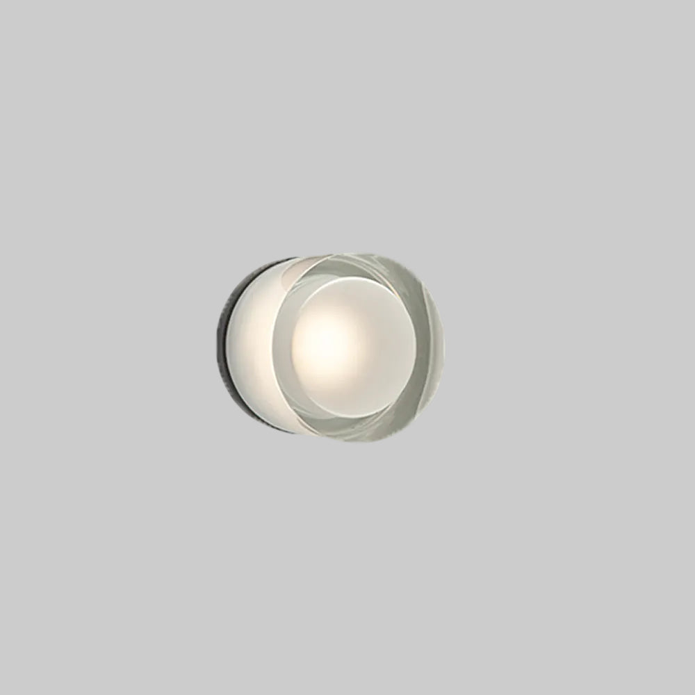 Applique murale extérieure mini tambour Ray – 4 W / Transparent