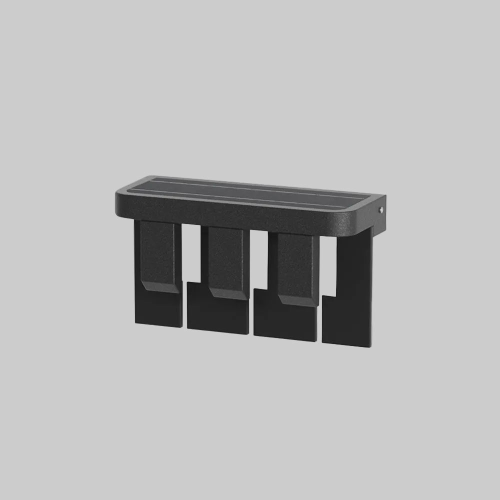Applique murale extérieure multi-lumières Ray – Métal noir, 2 ou 3 lumières, solaire ou filaire