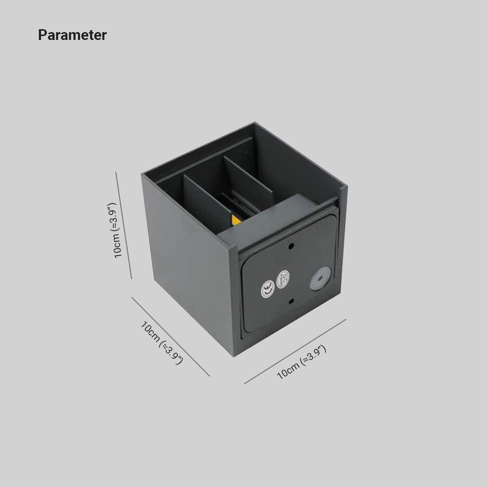 Applique murale extérieure orientable Nexu – Carré LED étanche en métal, 3 coloris