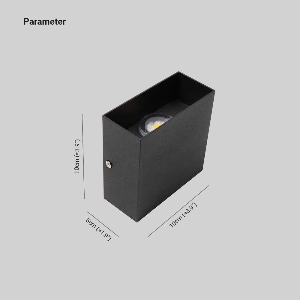 Applique murale extérieure orientable Nexu – Carré LED étanche en métal, 3 coloris