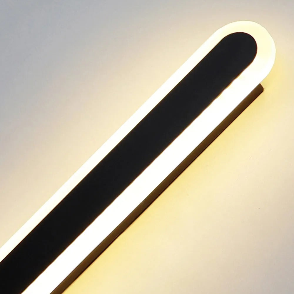 Applique murale extérieure ovale Orral – LED linéaire étanche, option détecteur de mouvement