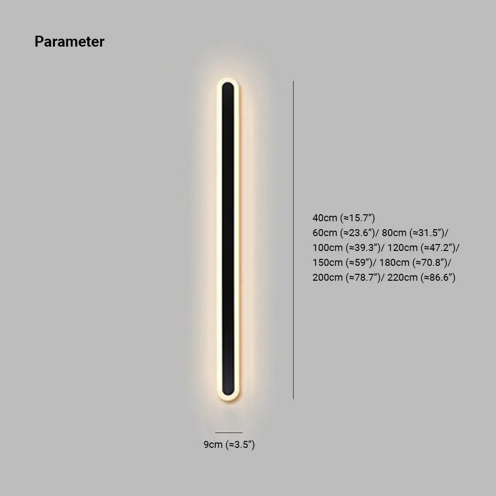 Applique murale extérieure ovale Orral – LED linéaire étanche, option détecteur de mouvement