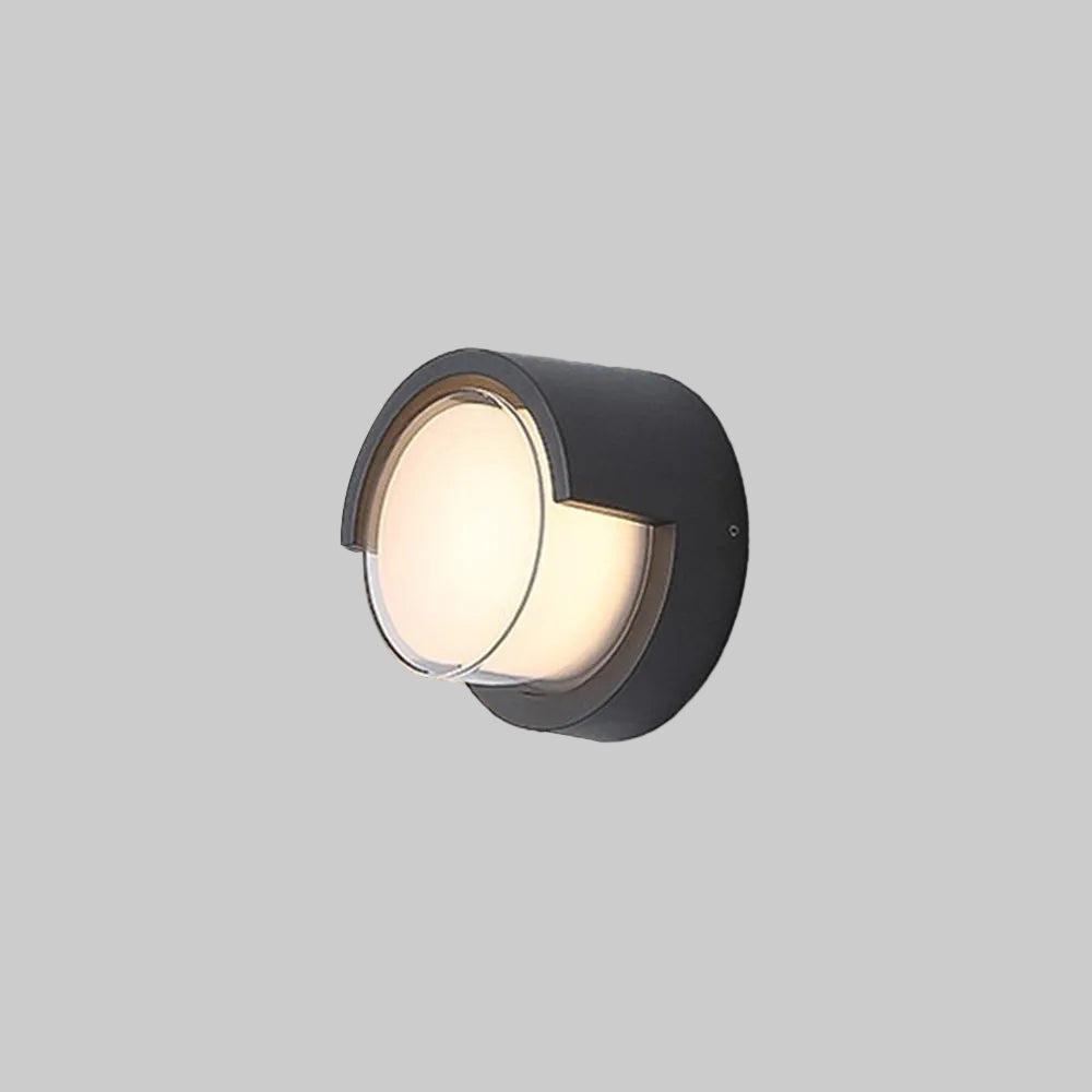 Applique murale extérieure Ray à deux styles – LED métal noir, 12 W ou 18 W