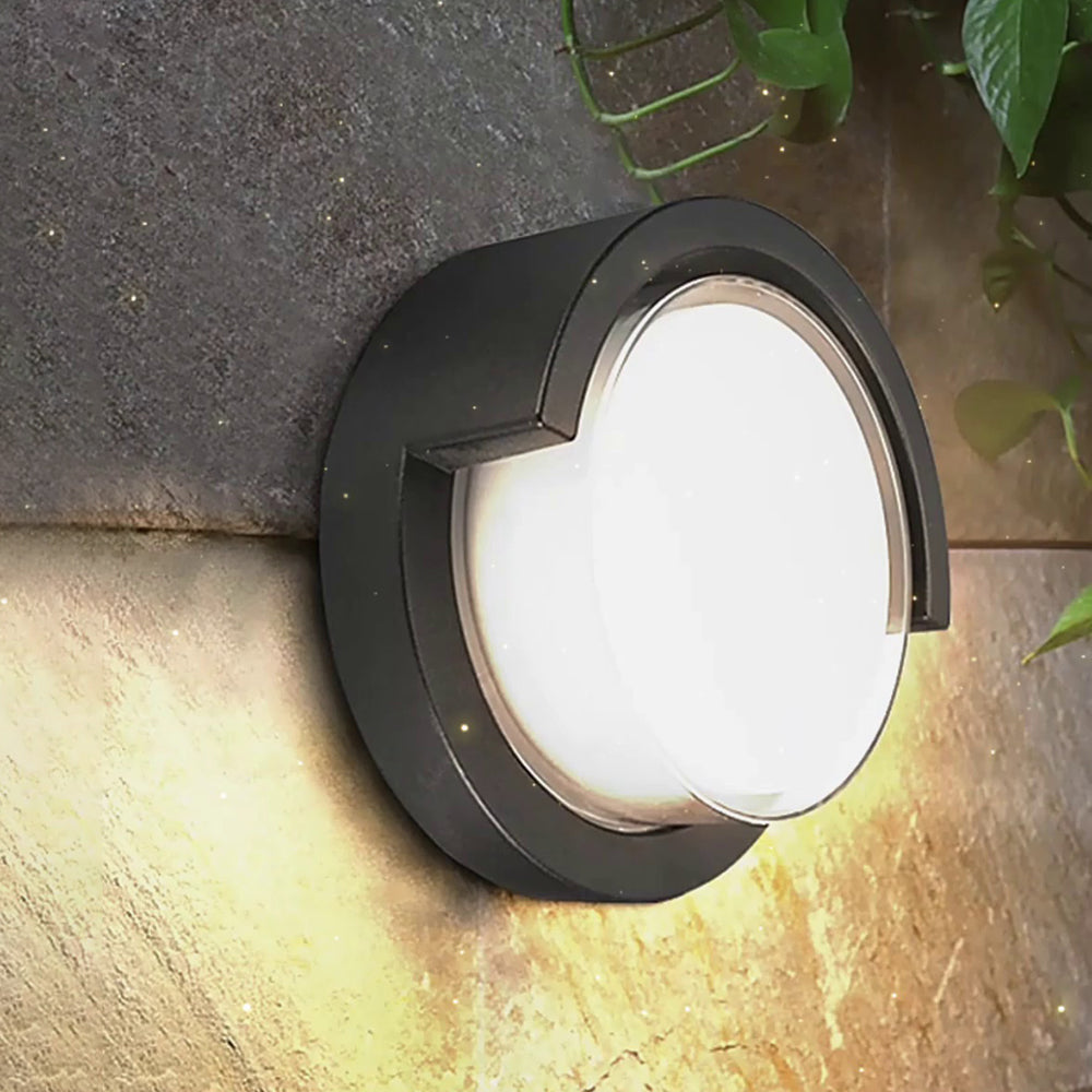 Applique murale extérieure Ray à deux styles – LED métal noir, 12 W ou 18 W