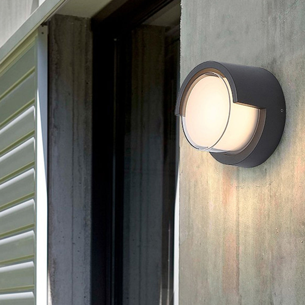 Applique murale extérieure Ray à deux styles – LED métal noir, 12 W ou 18 W