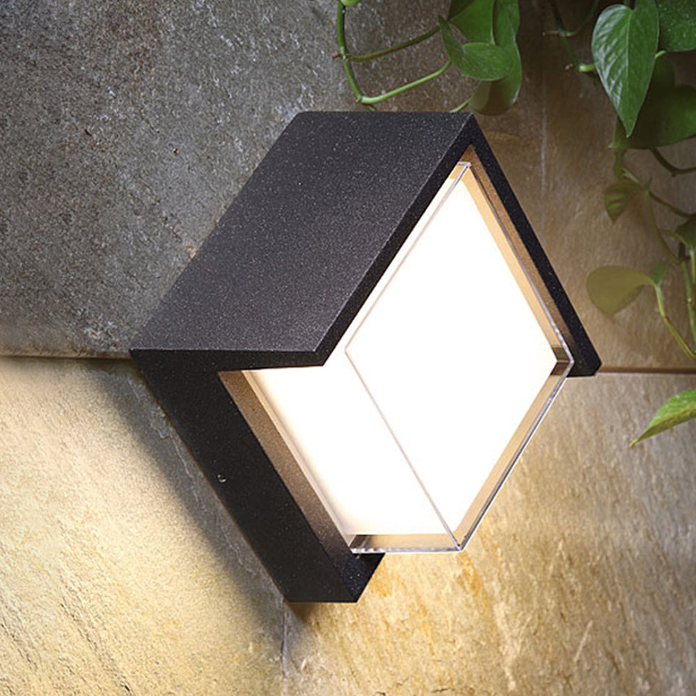 Applique murale extérieure Ray à deux styles – LED métal noir, 12 W ou 18 W
