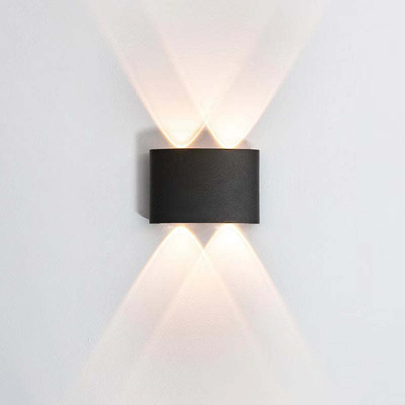 Applique murale extérieure rectangulaire Tronix – LED effet vague, noire ou blanche