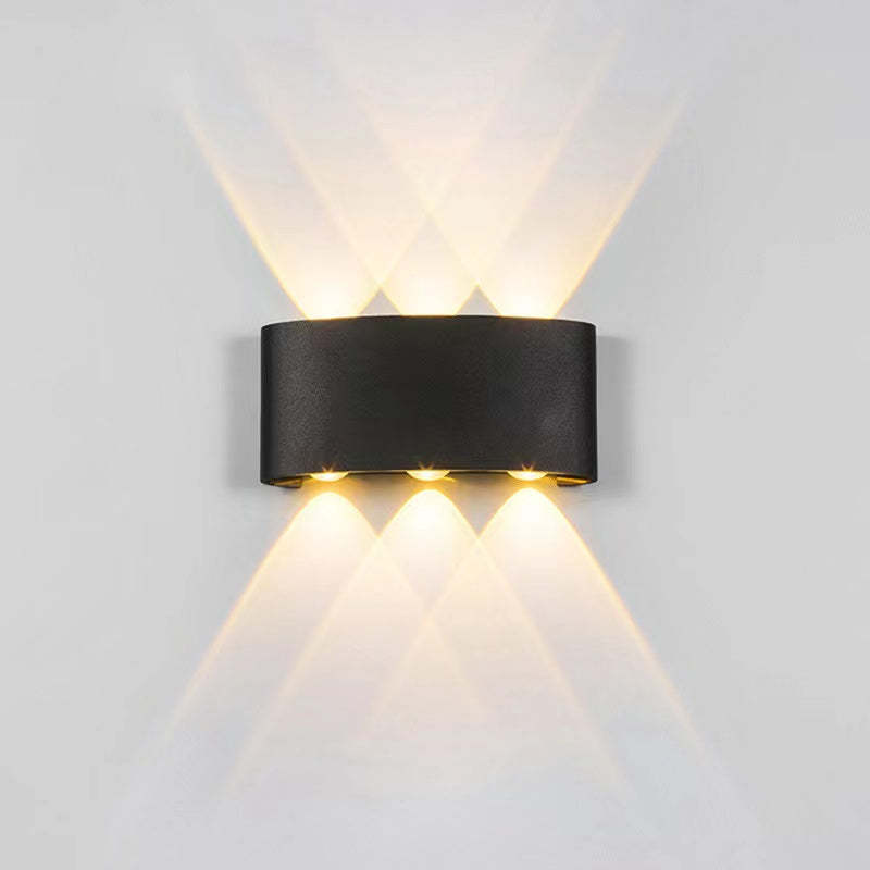 Applique murale extérieure rectangulaire Tronix – LED effet vague, noire ou blanche