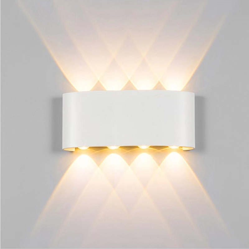 Applique murale extérieure rectangulaire Tronix – LED effet vague, noire ou blanche