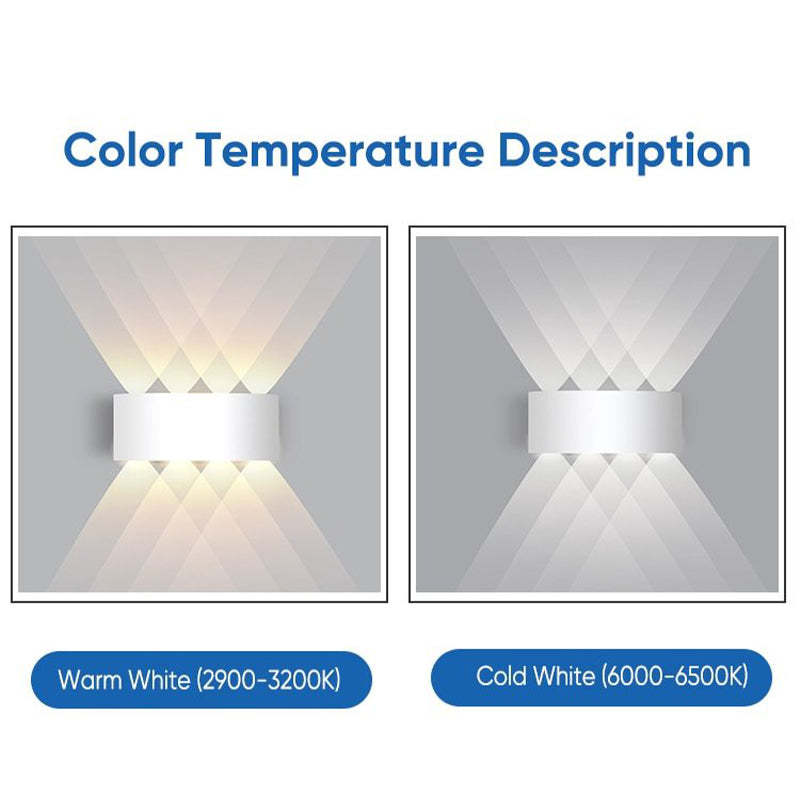 Applique murale extérieure rectangulaire Tronix – LED effet vague, noire ou blanche