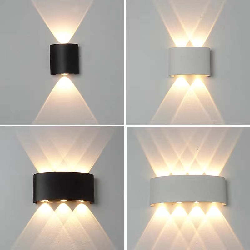 Applique murale extérieure rectangulaire Tronix – LED effet vague, noire ou blanche