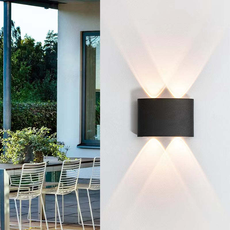 Applique murale extérieure rectangulaire Tronix – LED effet vague, noire ou blanche