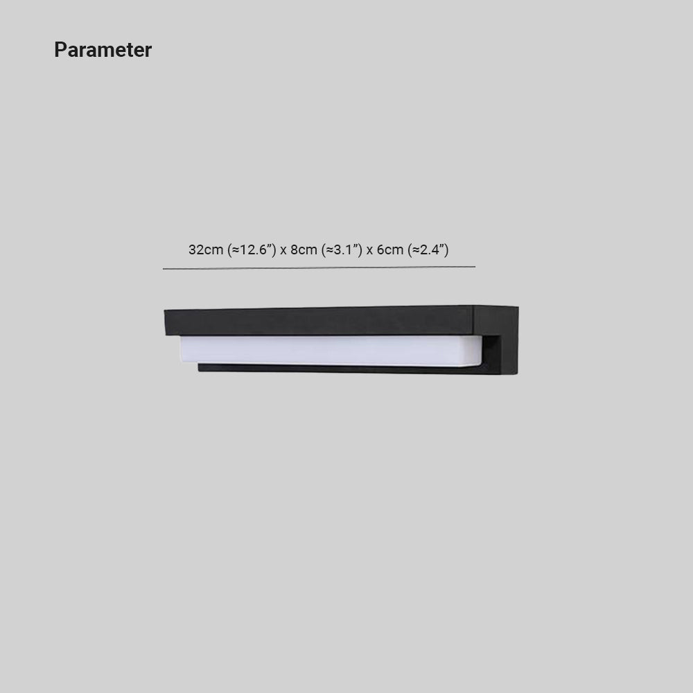 Applique murale extérieure solaire linéaire Ray – Acrylique noir, blanc chaud ou 3 couleurs