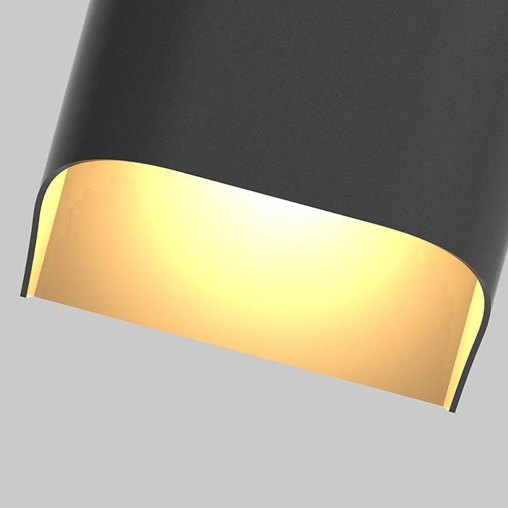 Applique murale extérieure solaire up & down Ray – Métal noir, rectangulaire, 5 longueurs
