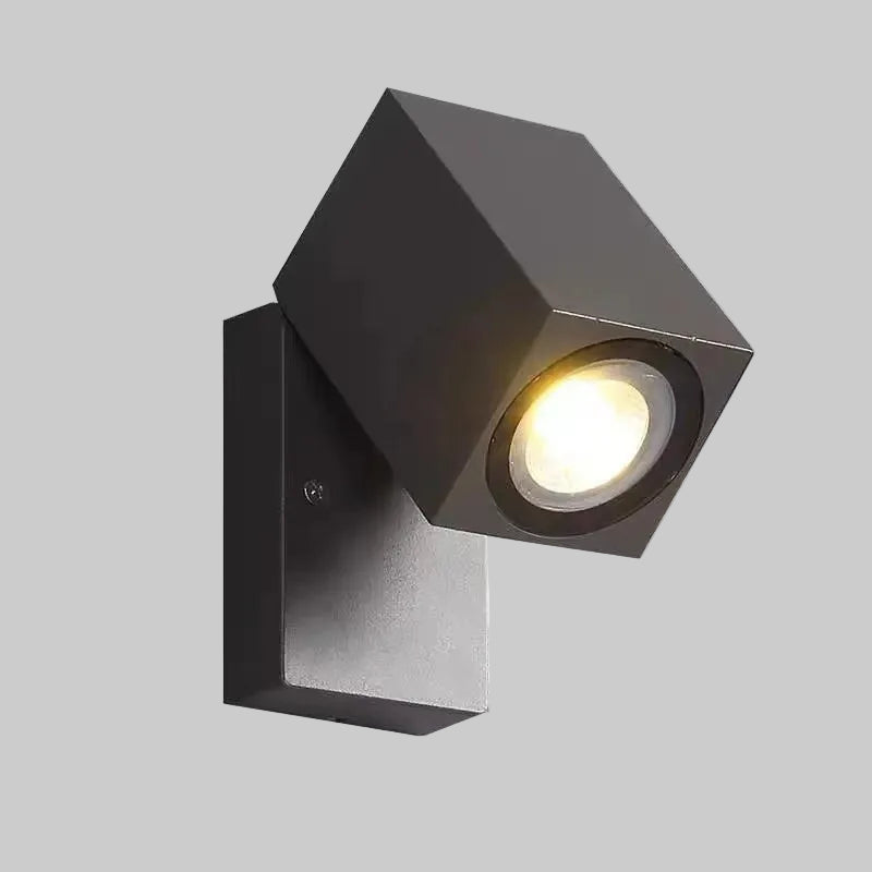 Applique murale extérieure orientable Artiq – Spot LED en métal noir IP65