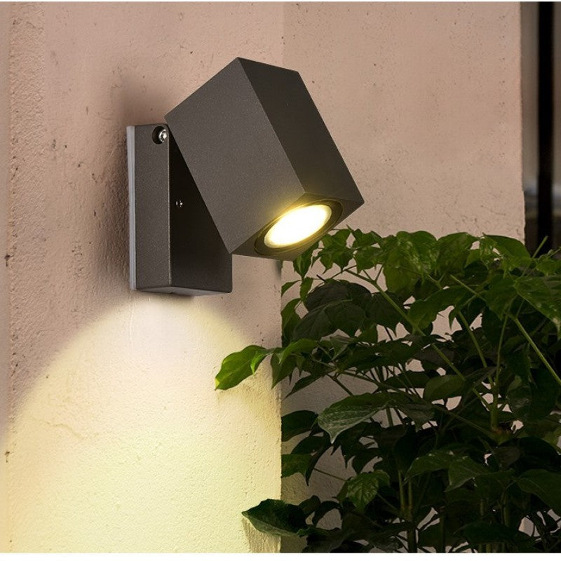 Applique murale extérieure orientable Artiq – Spot LED en métal noir IP65