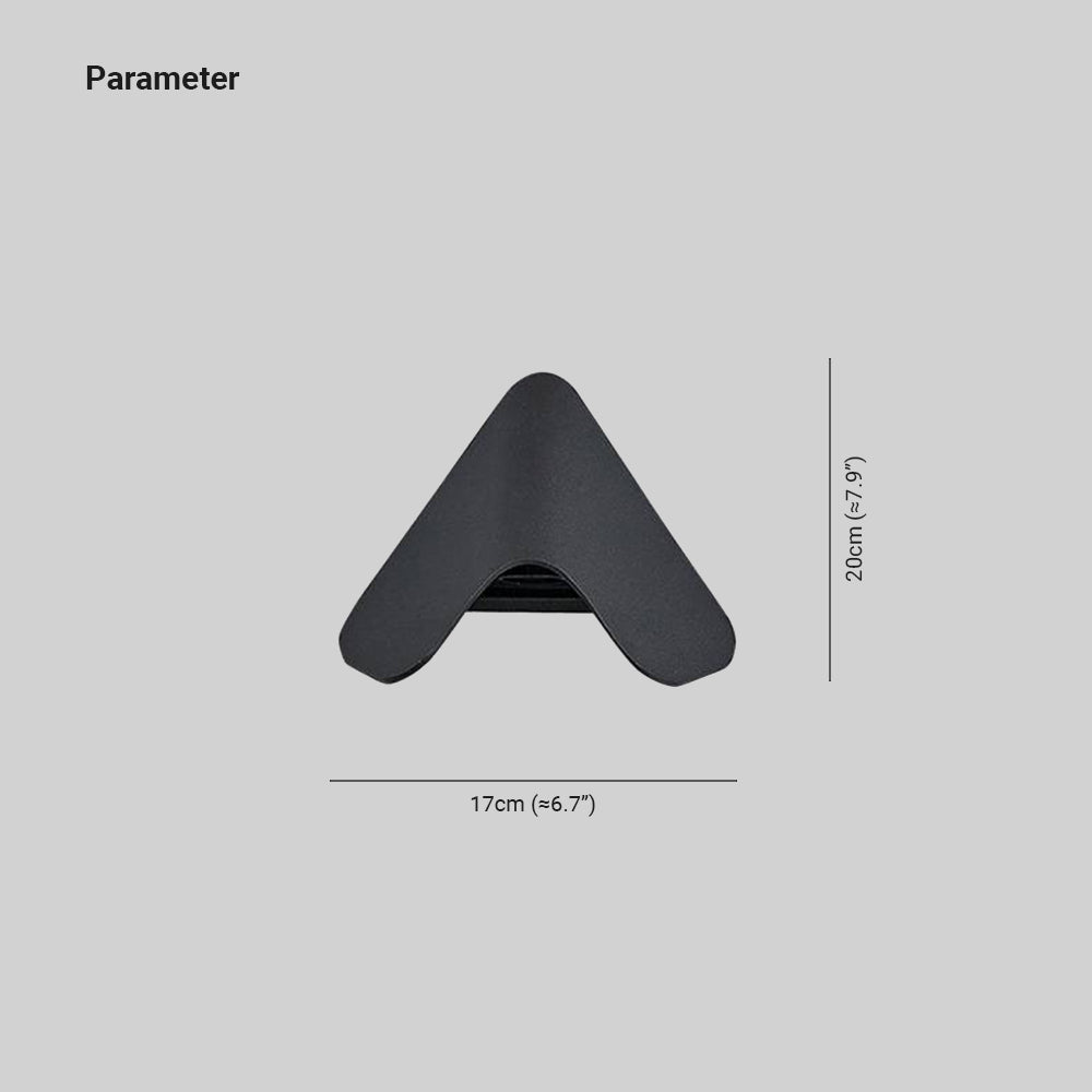 Applique murale extérieure triangulaire Ray – Aluminium noir ou blanc, blanc chaud