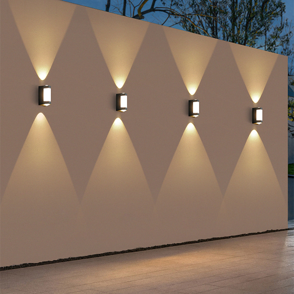 Applique murale extérieure up & down Marve – Noir