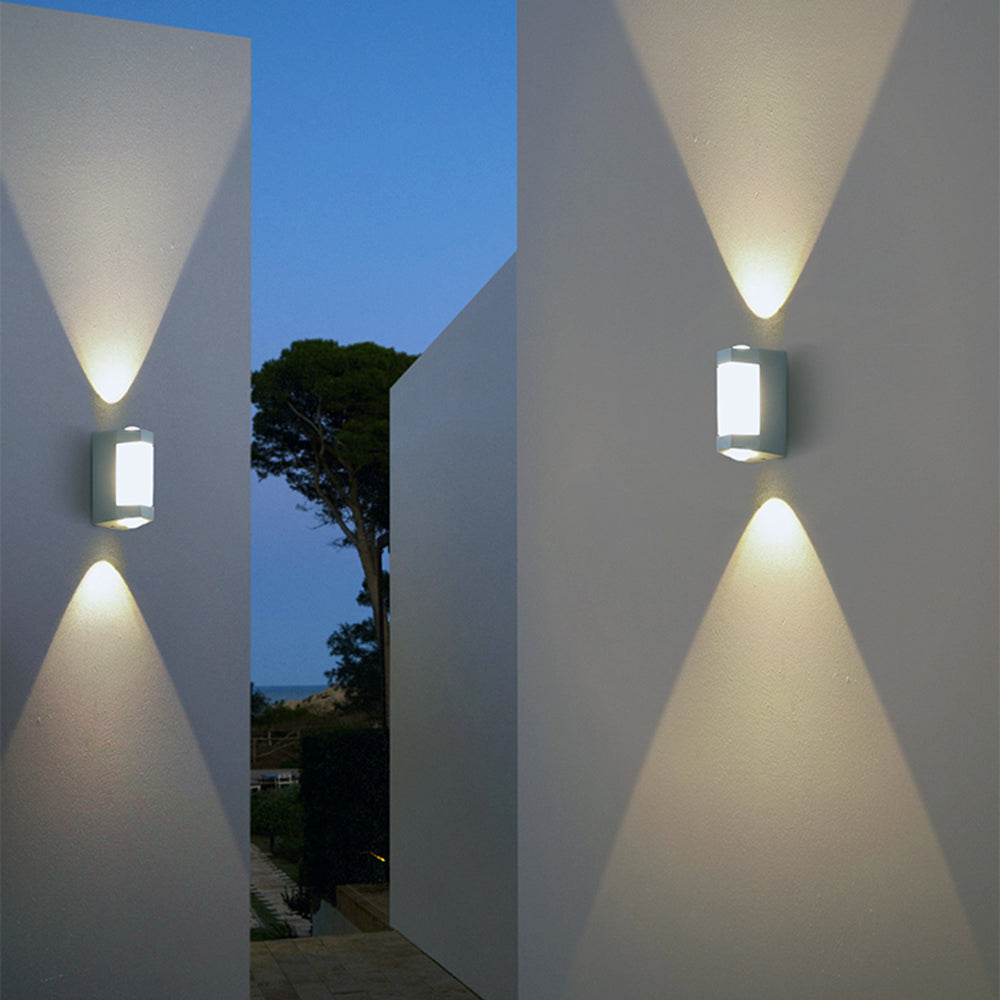 Applique murale extérieure up & down Marve – LED intégrée étanche IP65, noire ou blanche