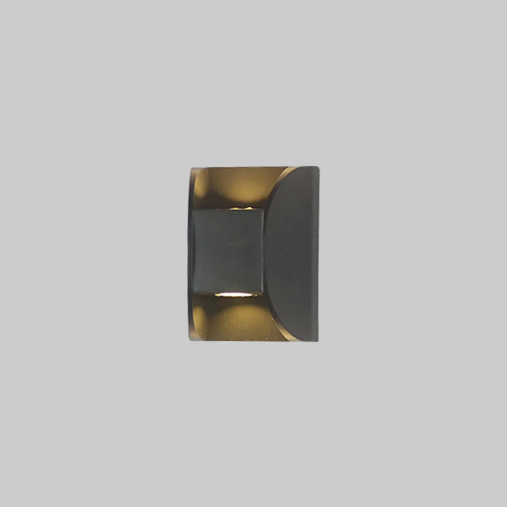 Applique murale extérieure up & down Ray – Compacte en métal noir, 9 ou 12 cm
