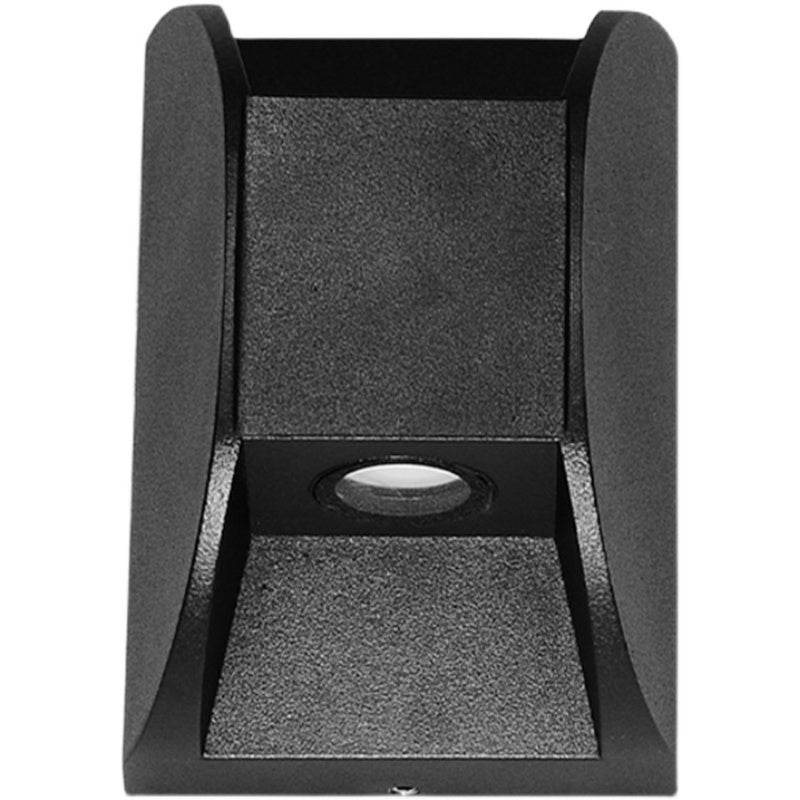 Applique murale extérieure up & down Ray – Compacte en métal noir, 9 ou 12 cm
