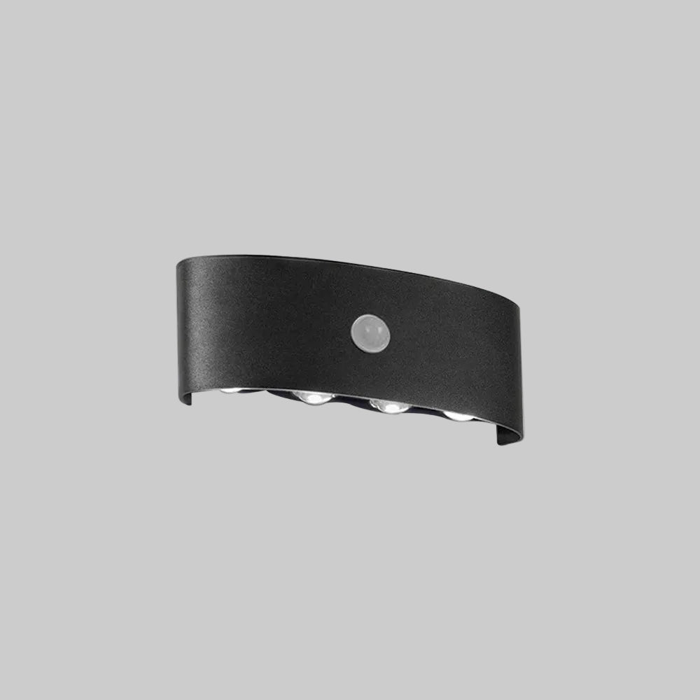Applique murale extérieure up & down Ray – Noir / Blanc neutre / Détecteur de mouvement