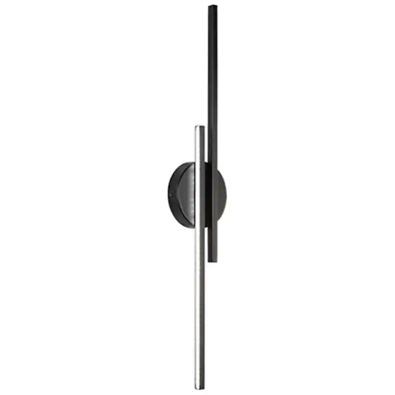 Applique murale LED en métal Elgo – Disque et lignes, noire ou blanche