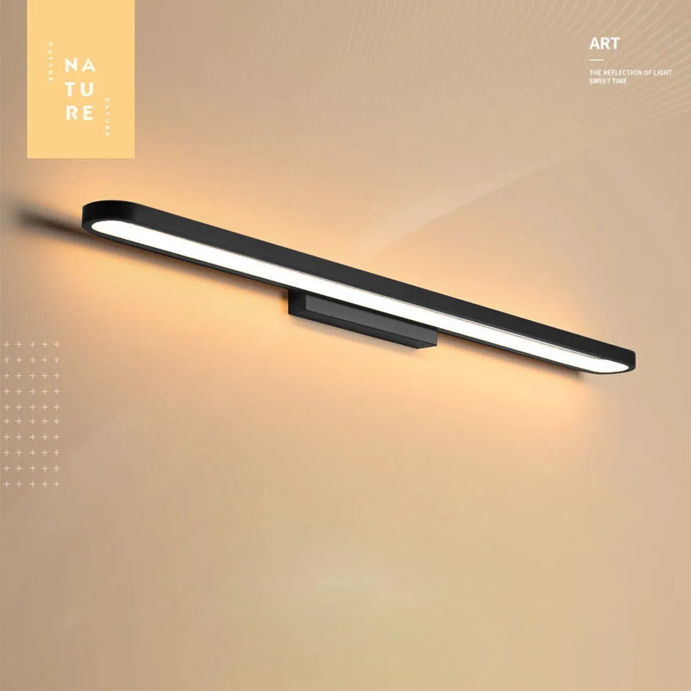 Applique murale LED incurvée Luxa – 40 cm / Blanc chaud / Noir