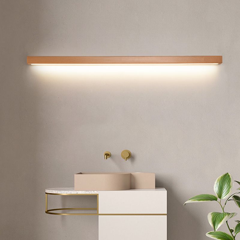 Applique murale linéaire en bois Muto – LED 3 températures, idéale au-dessus du miroir