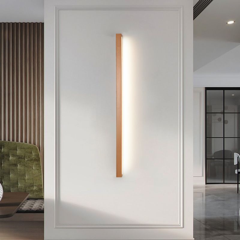 Applique murale linéaire en bois Muto – LED 3 températures, idéale au-dessus du miroir
