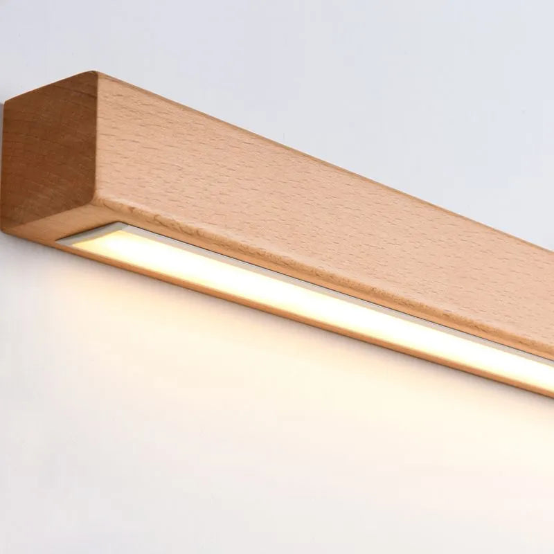 Applique murale linéaire en bois Muto – LED 3 températures, idéale au-dessus du miroir