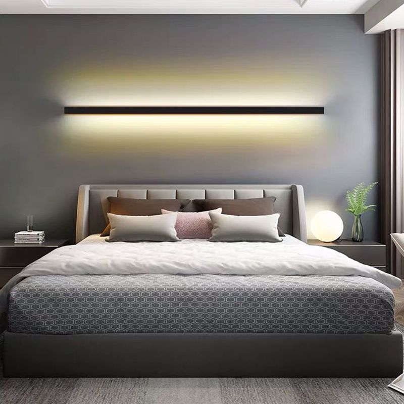 Applique murale linéaire LED Gravo – Métal et acrylique, finition dorée, noire ou blanche
