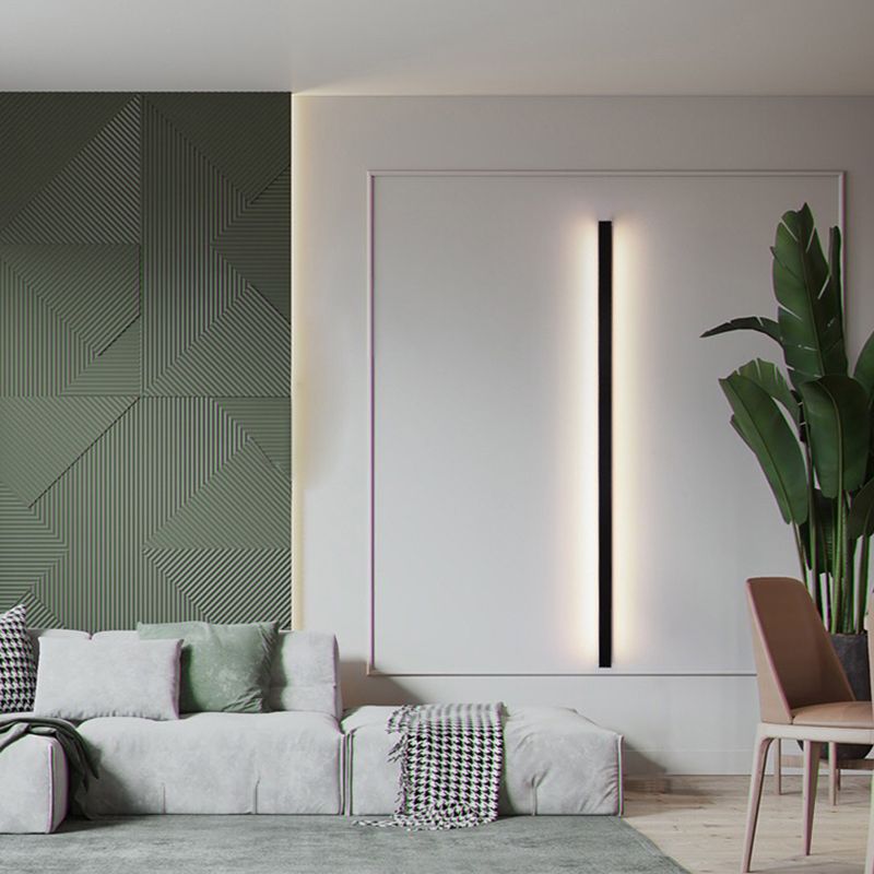 Applique murale linéaire LED Gravo – Métal et acrylique, finition dorée, noire ou blanche