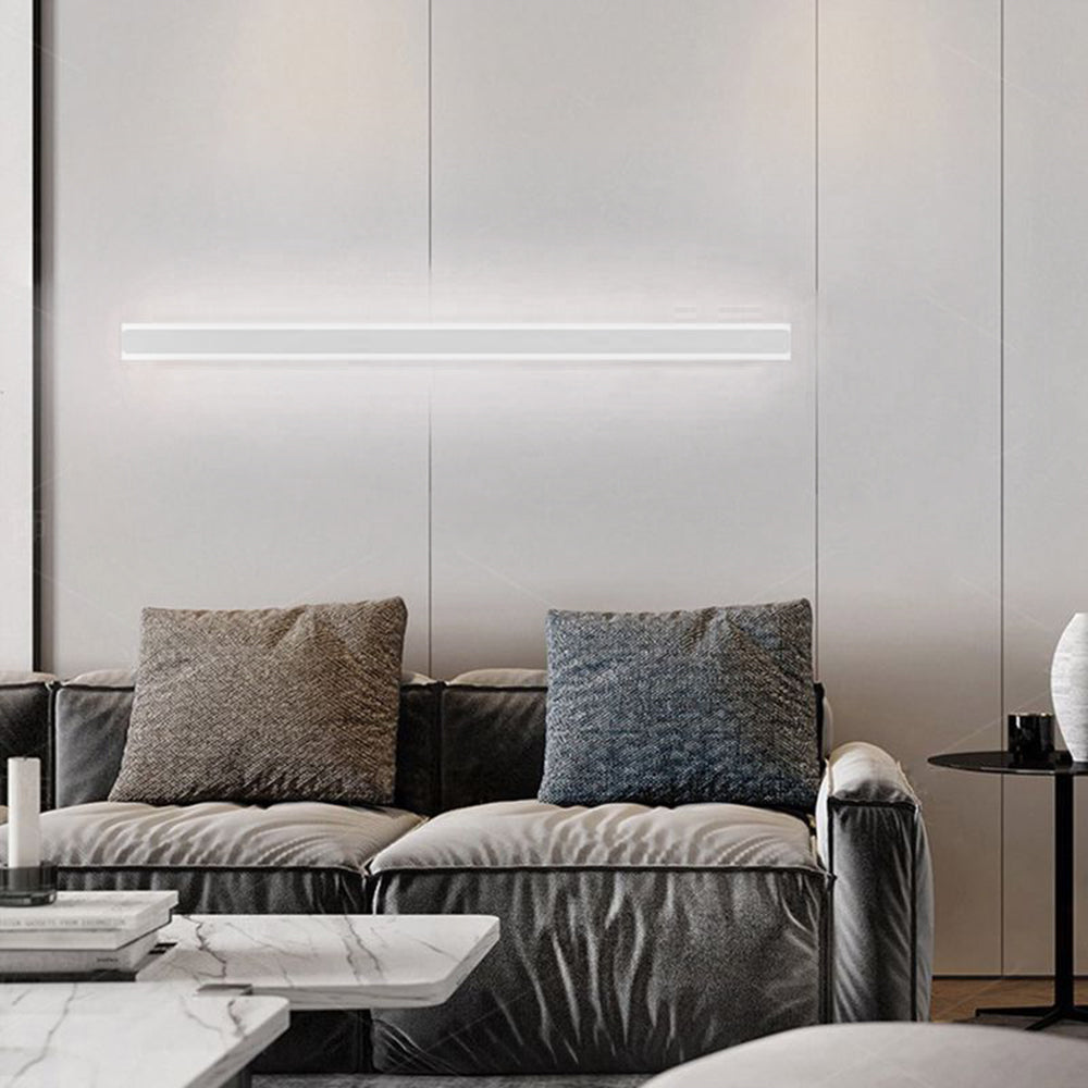Applique murale linéaire LED Gravo – Métal et acrylique, finition dorée, noire ou blanche