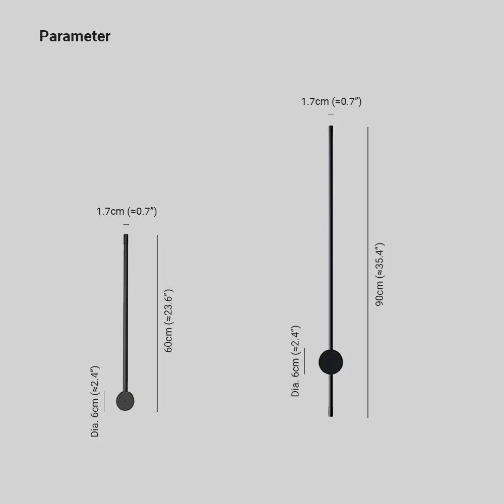 Applique murale linéaire orientable Eonix – LED noire rotative à 270°