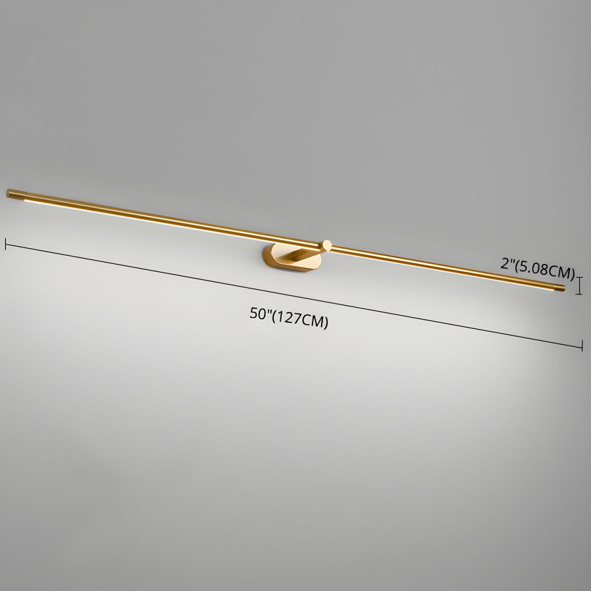 Applique murale linéaire rechargeable Flano – LED sans fil, noire ou dorée