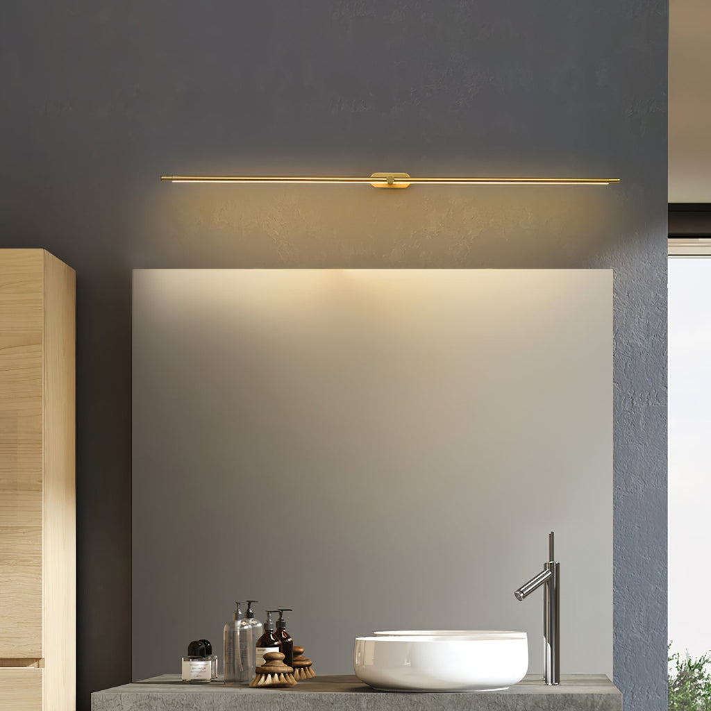 Applique murale linéaire rechargeable Flano – LED sans fil, noire ou dorée