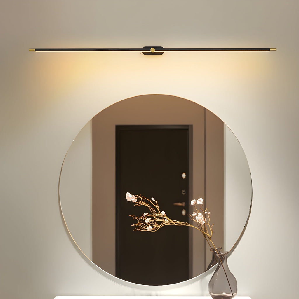 Applique murale linéaire rechargeable Flano – LED sans fil, noire ou dorée