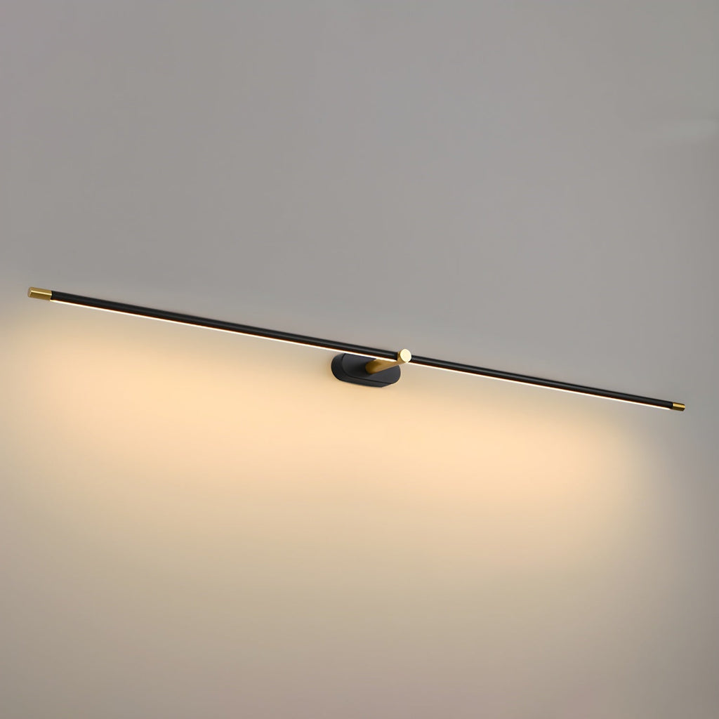 Applique murale linéaire rechargeable Flano – LED sans fil, noire ou dorée