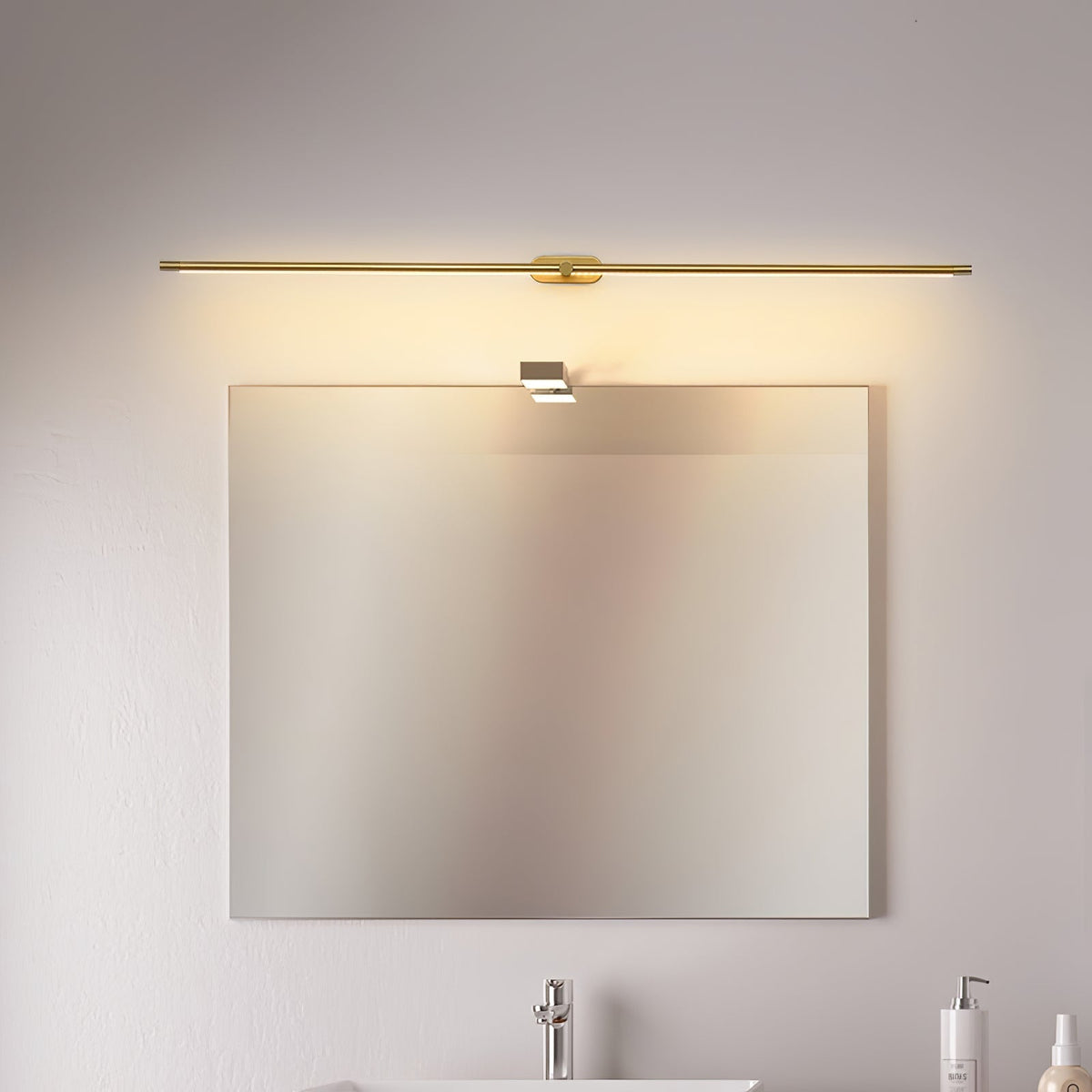 Applique murale linéaire rechargeable Flano – LED sans fil, noire ou dorée