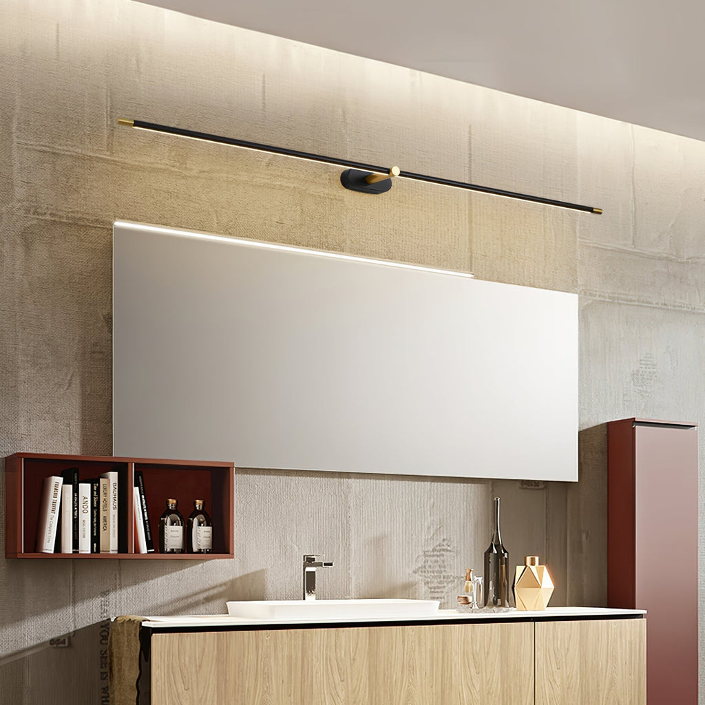 Applique murale linéaire rechargeable Flano – LED sans fil, noire ou dorée