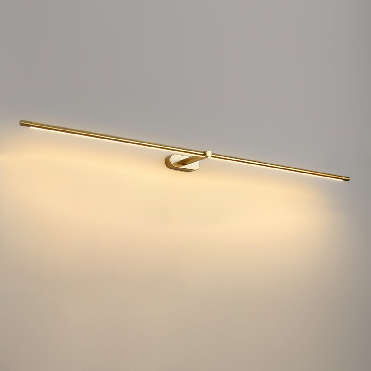 Applique murale linéaire rechargeable Flano – LED sans fil, noire ou dorée