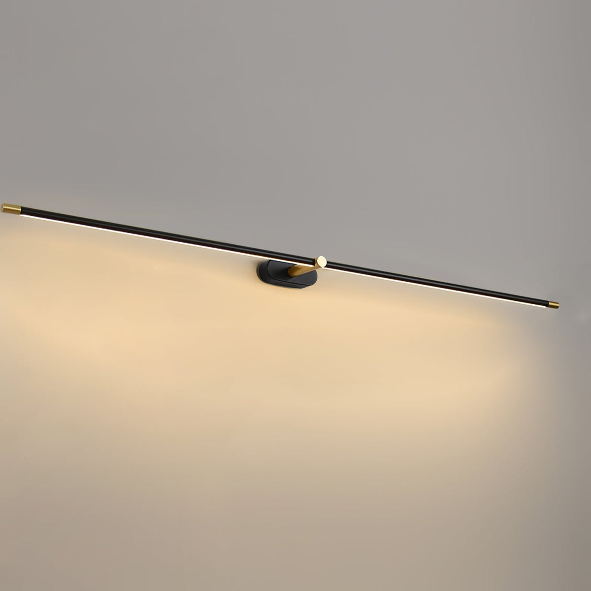 Applique murale linéaire rechargeable Flano – LED sans fil, noire ou dorée