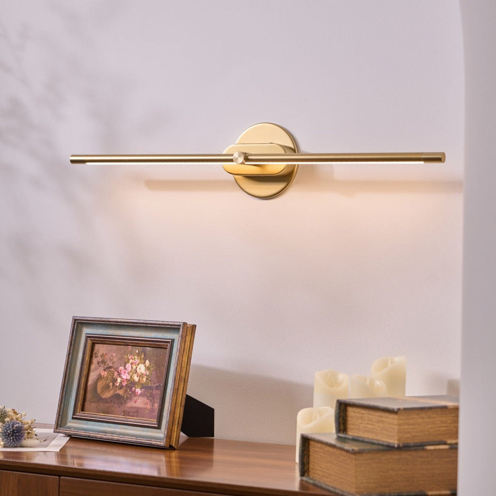 Applique murale linéaire rechargeable Flano – LED sans fil, noire ou dorée