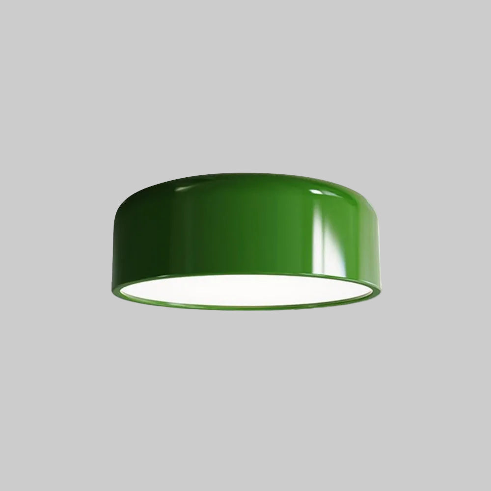 Plafonnier dôme vintage Valentina – Acrylique blanc laiteux, rouge ou vert, 3 températures