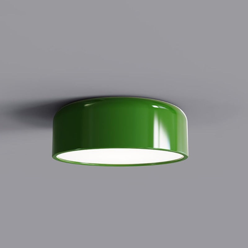 Plafonnier dôme vintage Valentina – Vert / 35 cm / Blanc froid