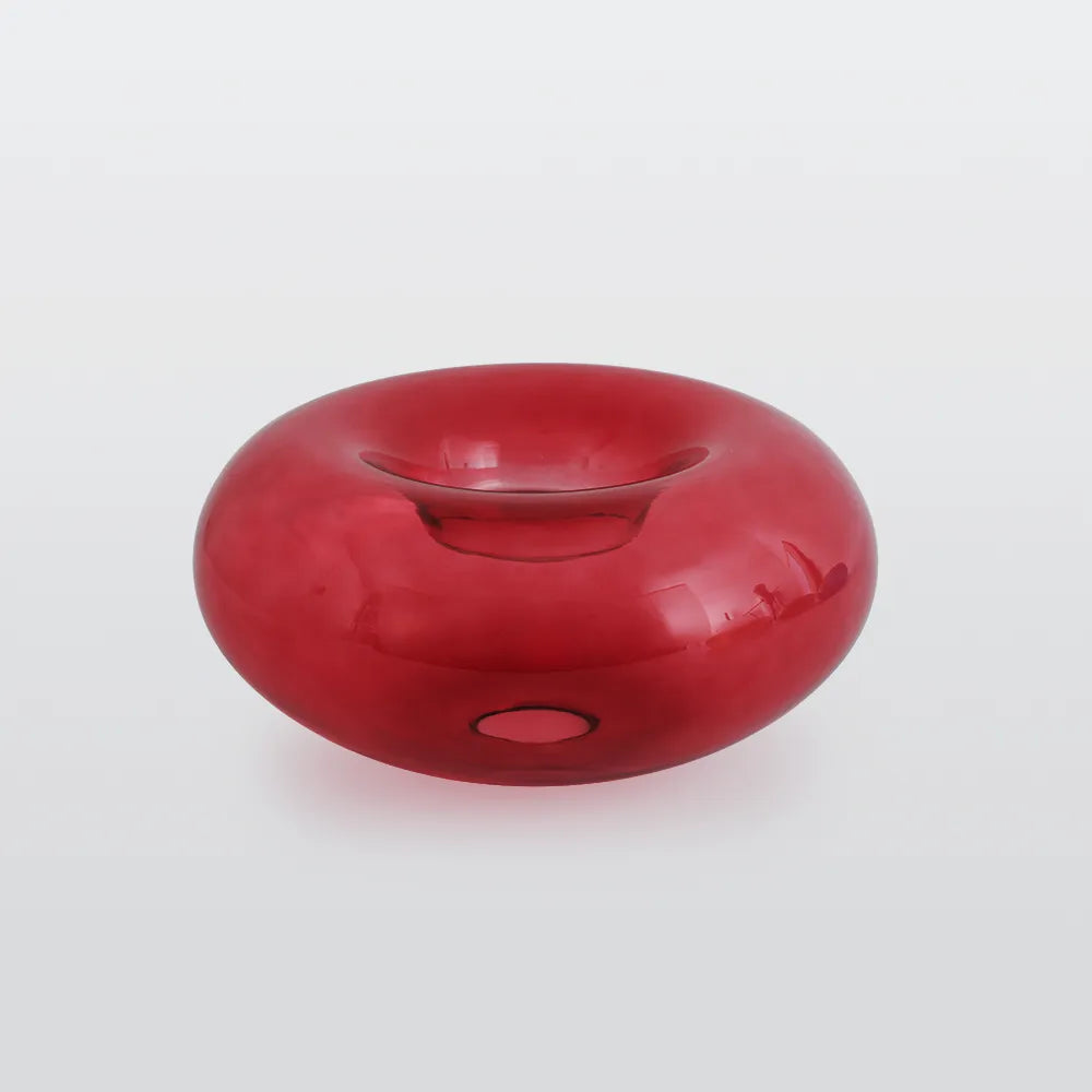 Plafonnier globe en verre Valentina – Art déco rétro, verre ambré, rouge ou bleu
